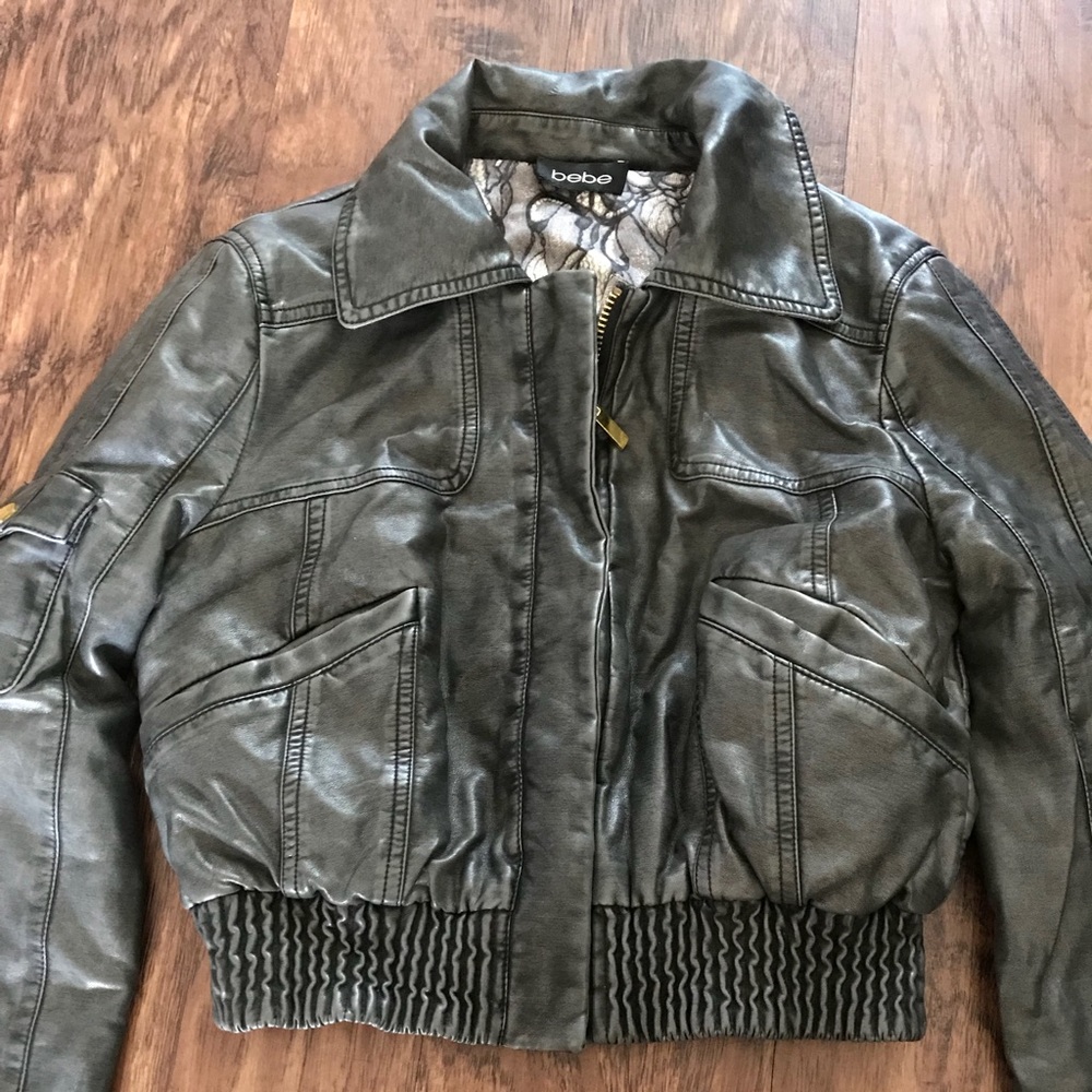 Bebe Leather Jacket •Double Sided •M • Like New